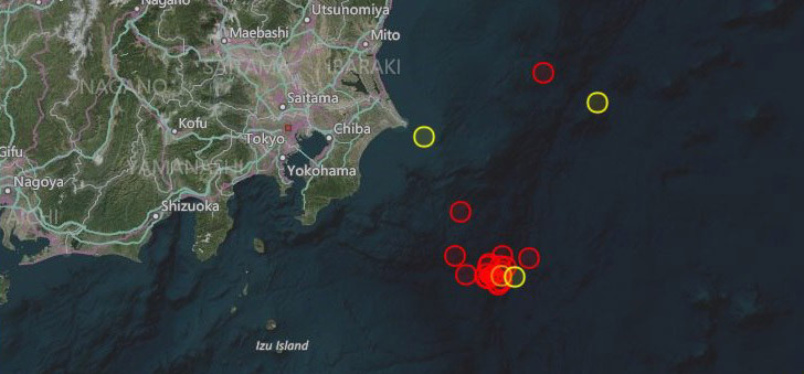 Возросла сейсмическая активность у берегов Японии