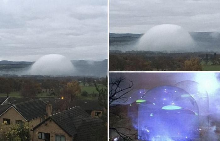Туманный купол, очень прохожий на НЛО